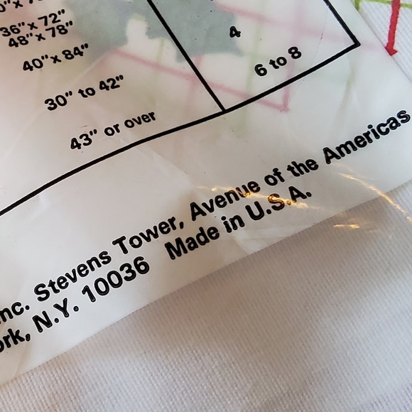 NEW VINTAGE Christmas Tablecloth Steven's Tastemaker Candy Canes And Garland - Picture 13 of 13